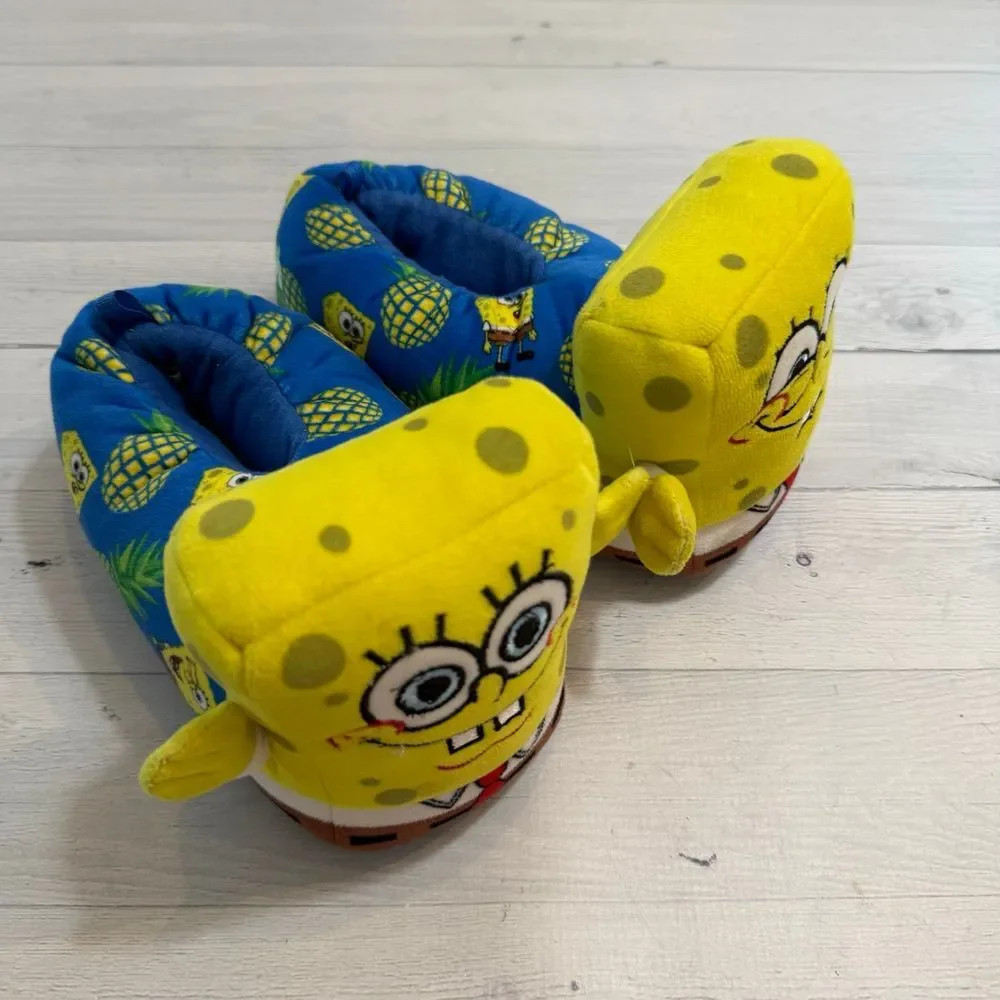 Spongebob‎ squarepants kids plush slippers size 13/1